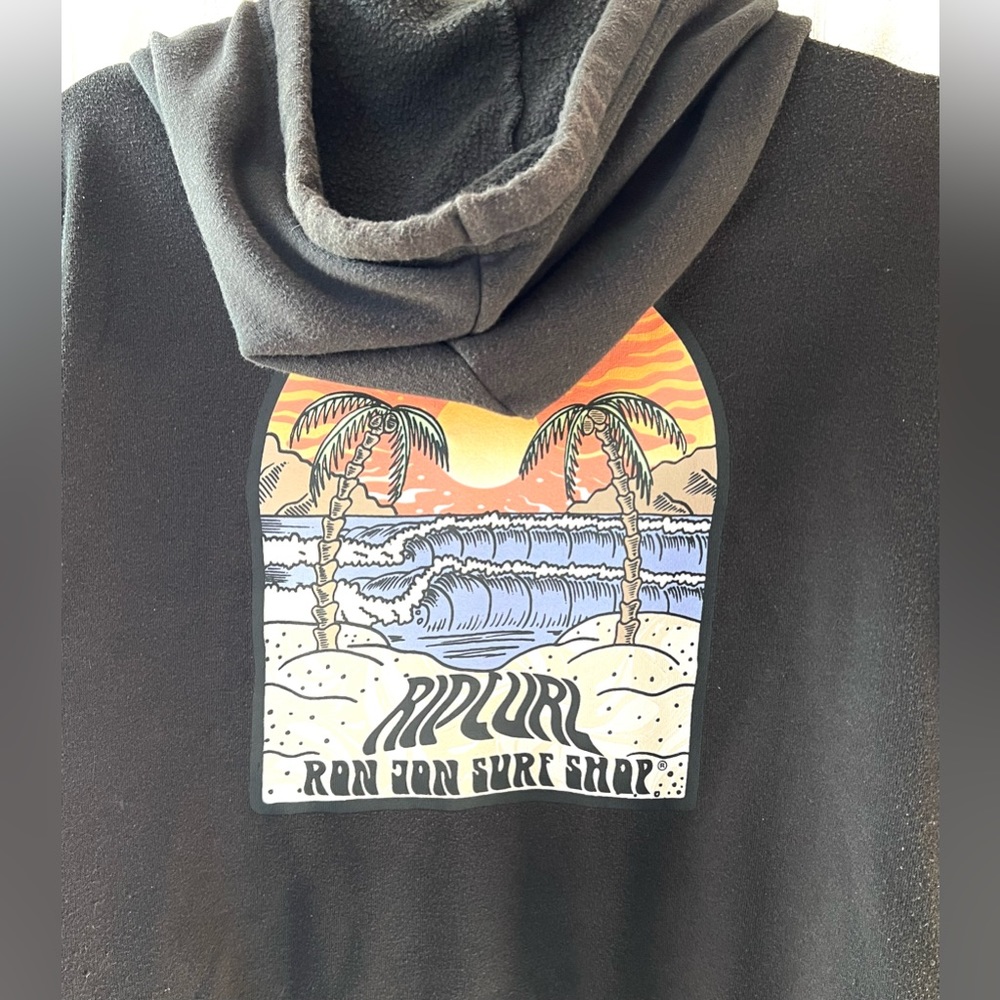 Rip Curl Sunsets Women’s Zip Up Hoodie In Washed Black Size Medium
